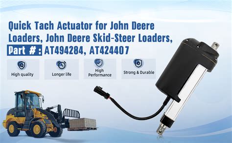 john deere skid steer actuator|Quick Tach Actuator, AT494284, SS440, AT424407, Quick.